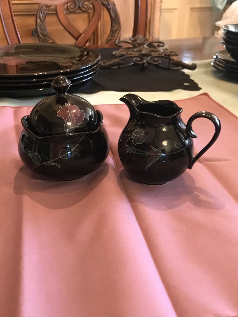 Mikasa Rondo Tango Creamer and Sugar Set